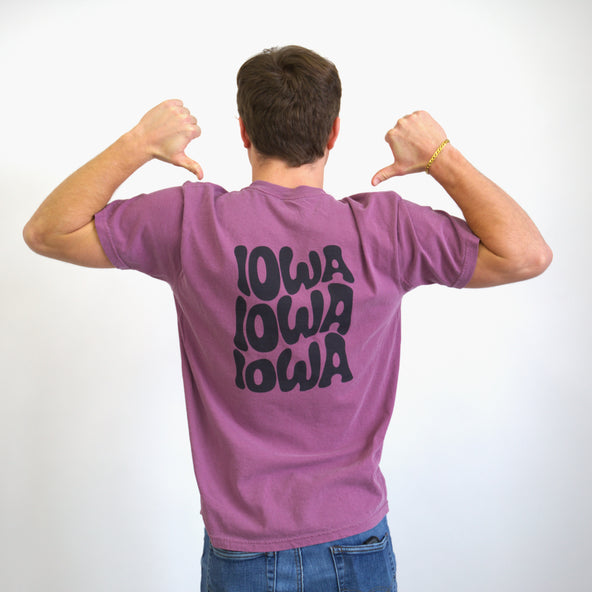 Iowa Wavy Text Comfort T-image