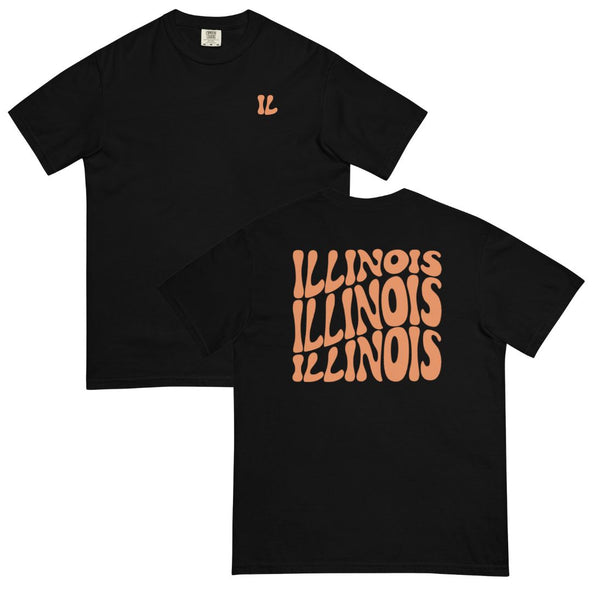 Illinois Wavy Text Comfort T-image