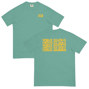 North Dakota Wavy Text Comfort T