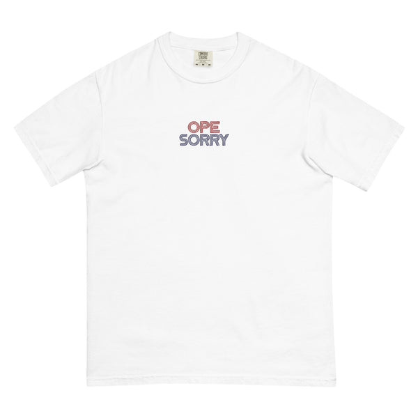 Ope Sorry USA Embroidered Comfort T
