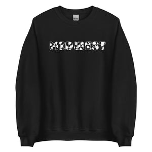 Midwest Cow Print Crewneck