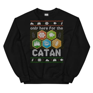 Only Here For The Catan Ugly Sweater