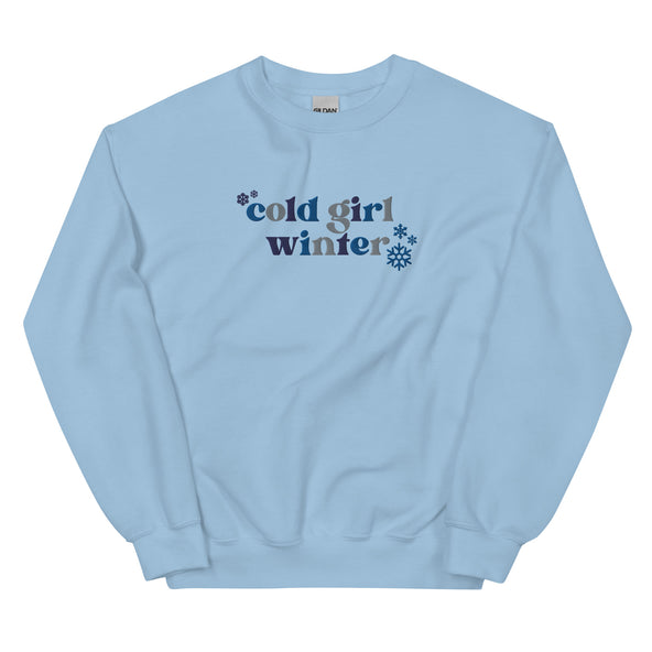 Embroidered Cold Girl Winter Crewneck-image