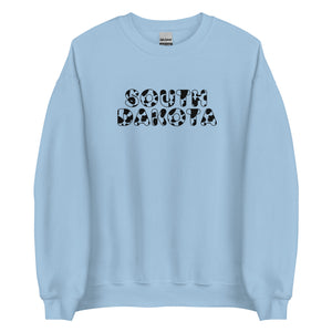 South Dakota Cow Print Crewneck