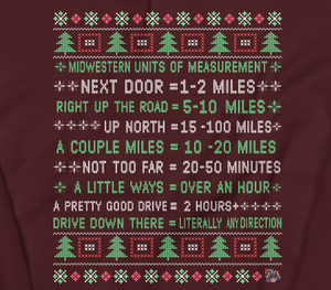 Midwest Units of Measurement Ugly Sweater