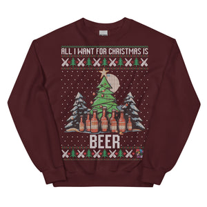 All I Want For Christmas is Beer Ugly Sweater