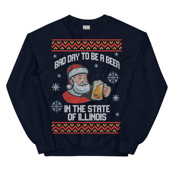 Bad Day to be a Beer Illinois - Ugly Sweater-image