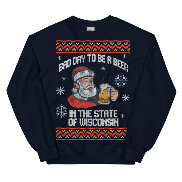 Bad Day to be a Beer Wisconsin - Ugly Sweater-image