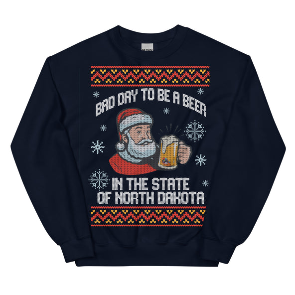 Bad Day to be a Beer North Dakota - Ugly Sweater-image