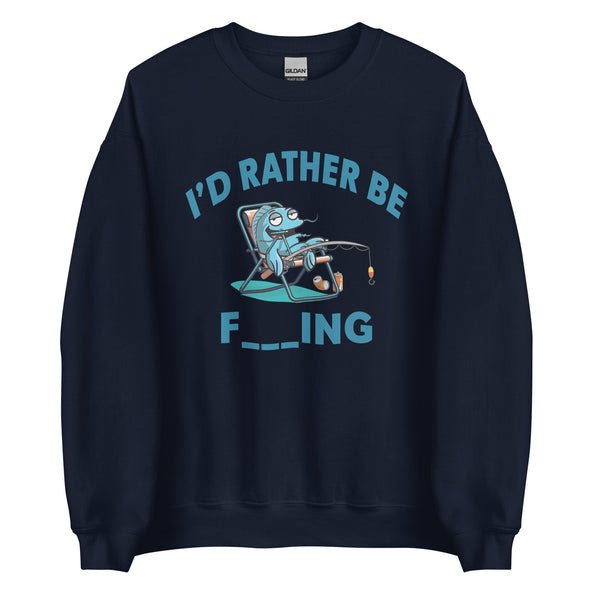 I'd Rather Be Fishing Crewneck-image