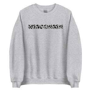 Wisconsin Cow Print Crewneck