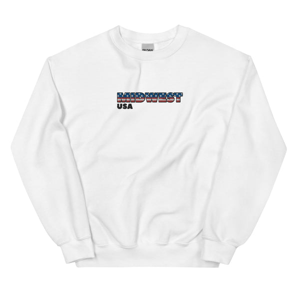 Embroidered Midwest USA Text Crewneck-image