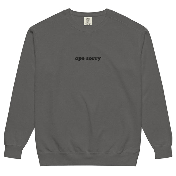 Pepper Comfort Crewneck - Embroidered Ope Sorry-image