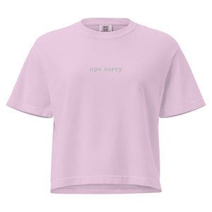 Orchid Womens Boxy Tee - Embroidered Ope