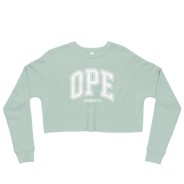 Ope Sorry College Ruled Cropped Sweatshirt-image