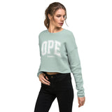 Ope Sorry College Ruled Cropped Sweatshirt
